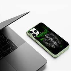 Чехол iPhone 11 Pro матовый Slipknot green, цвет: 3D-салатовый — фото 2