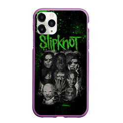 Чехол iPhone 11 Pro матовый Slipknot, цвет: 3D-фиолетовый