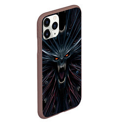 Чехол iPhone 11 Pro матовый Scream alien monster, цвет: 3D-коричневый — фото 2