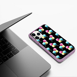 Чехол iPhone 11 Pro матовый Сладкая вата, цвет: 3D-сиреневый — фото 2