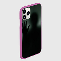 Чехол iPhone 11 Pro матовый Хэллоуин - тень призрака, цвет: 3D-фиолетовый — фото 2