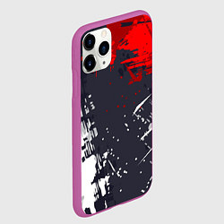 Чехол iPhone 11 Pro матовый Абстрактные брызги, цвет: 3D-фиолетовый — фото 2