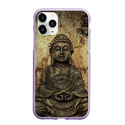 Чехол iPhone 11 Pro матовый Статуя Будды, цвет: 3D-светло-сиреневый