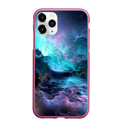 Чехол iPhone 11 Pro матовый Спящий космос, цвет: 3D-малиновый