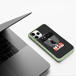 Чехол iPhone 11 Pro матовый Mad Max and Akira, цвет: 3D-салатовый — фото 2