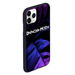 Чехол iPhone 11 Pro матовый Depeche Mode neon monstera, цвет: 3D-черный — фото 2