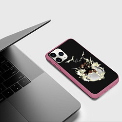 Чехол iPhone 11 Pro матовый Йоруичи Шихоин Неко, цвет: 3D-малиновый — фото 2