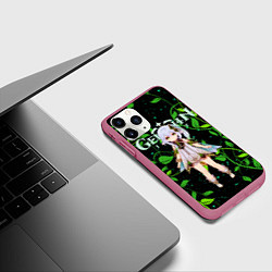 Чехол iPhone 11 Pro матовый Нахида дендро архонт, цвет: 3D-малиновый — фото 2