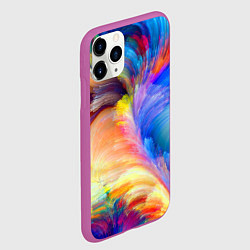 Чехол iPhone 11 Pro матовый Неоновое перо, цвет: 3D-фиолетовый — фото 2