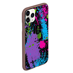 Чехол iPhone 11 Pro матовый Для граффити - абстрактные брызги, цвет: 3D-коричневый — фото 2