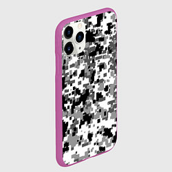 Чехол iPhone 11 Pro матовый Городской пиксель камуфляж, цвет: 3D-фиолетовый — фото 2