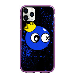 Чехол iPhone 11 Pro матовый Радужные друзья - Синий в короне, цвет: 3D-фиолетовый