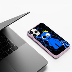 Чехол iPhone 11 Pro матовый Радужные друзья Синий молния, цвет: 3D-розовый — фото 2