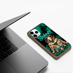 Чехол iPhone 11 Pro матовый Slipknot баран, цвет: 3D-коричневый — фото 2