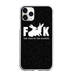 Чехол iPhone 11 Pro матовый Fuck The Year of Rabbit, цвет: 3D-белый