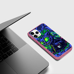 Чехол iPhone 11 Pro матовый Волшебный котейка, цвет: 3D-малиновый — фото 2