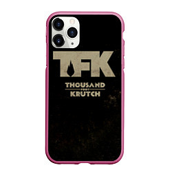 Чехол iPhone 11 Pro матовый TFK - Thousand Foot Krutch, цвет: 3D-малиновый