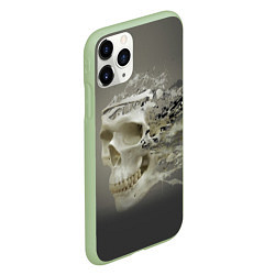 Чехол iPhone 11 Pro матовый Vanguard skull - destroyed, цвет: 3D-салатовый — фото 2