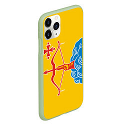 Чехол iPhone 11 Pro матовый Кировская область - герб, цвет: 3D-салатовый — фото 2