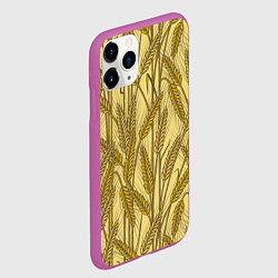 Чехол iPhone 11 Pro матовый Винтажные колоски пшеницы, цвет: 3D-фиолетовый — фото 2