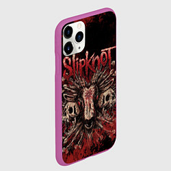 Чехол iPhone 11 Pro матовый Horror Slipknot, цвет: 3D-фиолетовый — фото 2