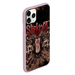 Чехол iPhone 11 Pro матовый Slipknot skull, цвет: 3D-розовый — фото 2