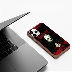 Чехол iPhone 11 Pro матовый Slipknot dark art, цвет: 3D-коричневый — фото 2