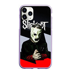 Чехол iPhone 11 Pro матовый Slipknot абстракция, цвет: 3D-светло-сиреневый