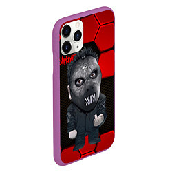 Чехол iPhone 11 Pro матовый Slipknot объемные плиты, цвет: 3D-фиолетовый — фото 2