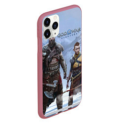 Чехол iPhone 11 Pro матовый God of war ragnarok-God of War: Рагнарёк, цвет: 3D-малиновый — фото 2