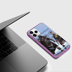 Чехол iPhone 11 Pro матовый God of war ragnarok-God of War: Рагнарёк, цвет: 3D-фиолетовый — фото 2