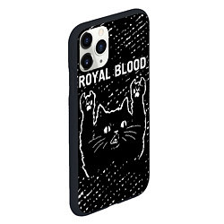 Чехол iPhone 11 Pro матовый Группа Royal Blood и рок кот, цвет: 3D-черный — фото 2