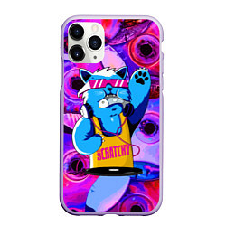 Чехол iPhone 11 Pro матовый DJ Scratchy in pink glasses, цвет: 3D-светло-сиреневый