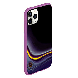 Чехол iPhone 11 Pro матовый Фиолетовые краски во тьме, цвет: 3D-фиолетовый — фото 2