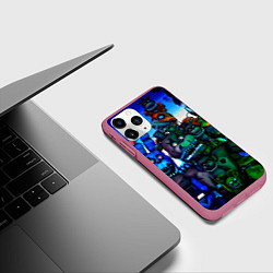 Чехол iPhone 11 Pro матовый Five Nights at Freddys 4, цвет: 3D-малиновый — фото 2