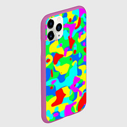 Чехол iPhone 11 Pro матовый Форма маляра - кляксы, цвет: 3D-фиолетовый — фото 2