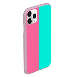 Чехол iPhone 11 Pro матовый Розово бирюзовый, цвет: 3D-розовый — фото 2