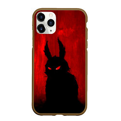 Чехол iPhone 11 Pro матовый Evil Rabbit, цвет: 3D-коричневый