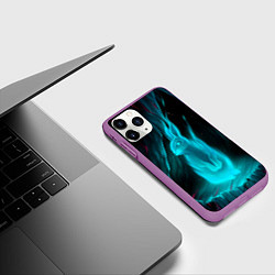 Чехол iPhone 11 Pro матовый Дух кролика, цвет: 3D-фиолетовый — фото 2