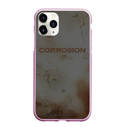 Чехол iPhone 11 Pro матовый Corrosion - рыжая ржавчина, цвет: 3D-розовый