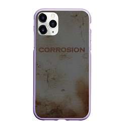 Чехол iPhone 11 Pro матовый Corrosion - рыжая ржавчина, цвет: 3D-светло-сиреневый