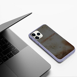 Чехол iPhone 11 Pro матовый Corrosion - рыжая ржавчина, цвет: 3D-светло-сиреневый — фото 2