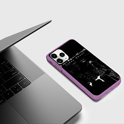 Чехол iPhone 11 Pro матовый Токийский гулль - Канеки стоит, цвет: 3D-фиолетовый — фото 2