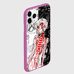 Чехол iPhone 11 Pro матовый Рей Аянами - dead inside mood, цвет: 3D-фиолетовый — фото 2