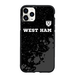 Чехол iPhone 11 Pro матовый West Ham sport на темном фоне: символ сверху