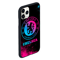 Чехол iPhone 11 Pro матовый Chelsea - neon gradient, цвет: 3D-черный — фото 2
