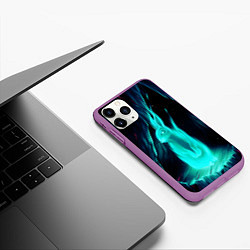 Чехол iPhone 11 Pro матовый Водяной Кроль, цвет: 3D-фиолетовый — фото 2