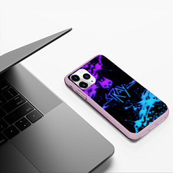 Чехол iPhone 11 Pro матовый Stray neon paint, цвет: 3D-розовый — фото 2