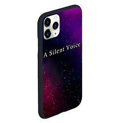 Чехол iPhone 11 Pro матовый A Silent Voice gradient space, цвет: 3D-черный — фото 2