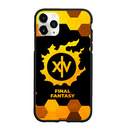 Чехол iPhone 11 Pro матовый Final Fantasy - gold gradient, цвет: 3D-черный
